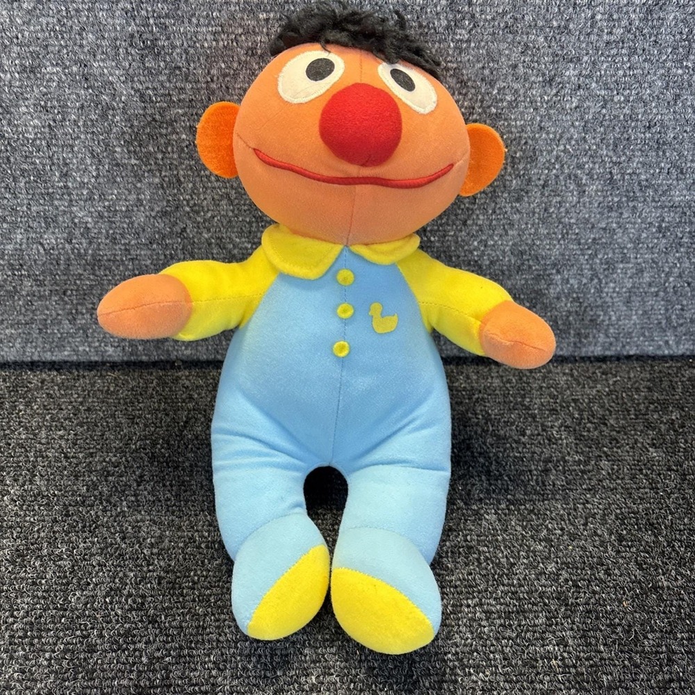 Vtg~Playskool Softies Sesame Street Baby Ernie Plush 12" Stuffed Toy